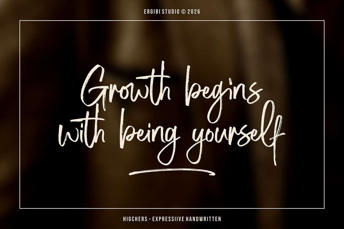 Higchers - Expressive Handwritten, a Script Font by ErgibiStudio (Photo 5 of 10)