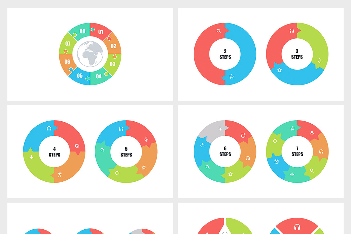 Circular Process Keynote Templates, a Presentation Template by HiSlide.io