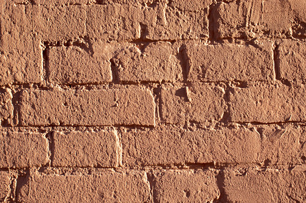 Fragment of brickwork, close-up