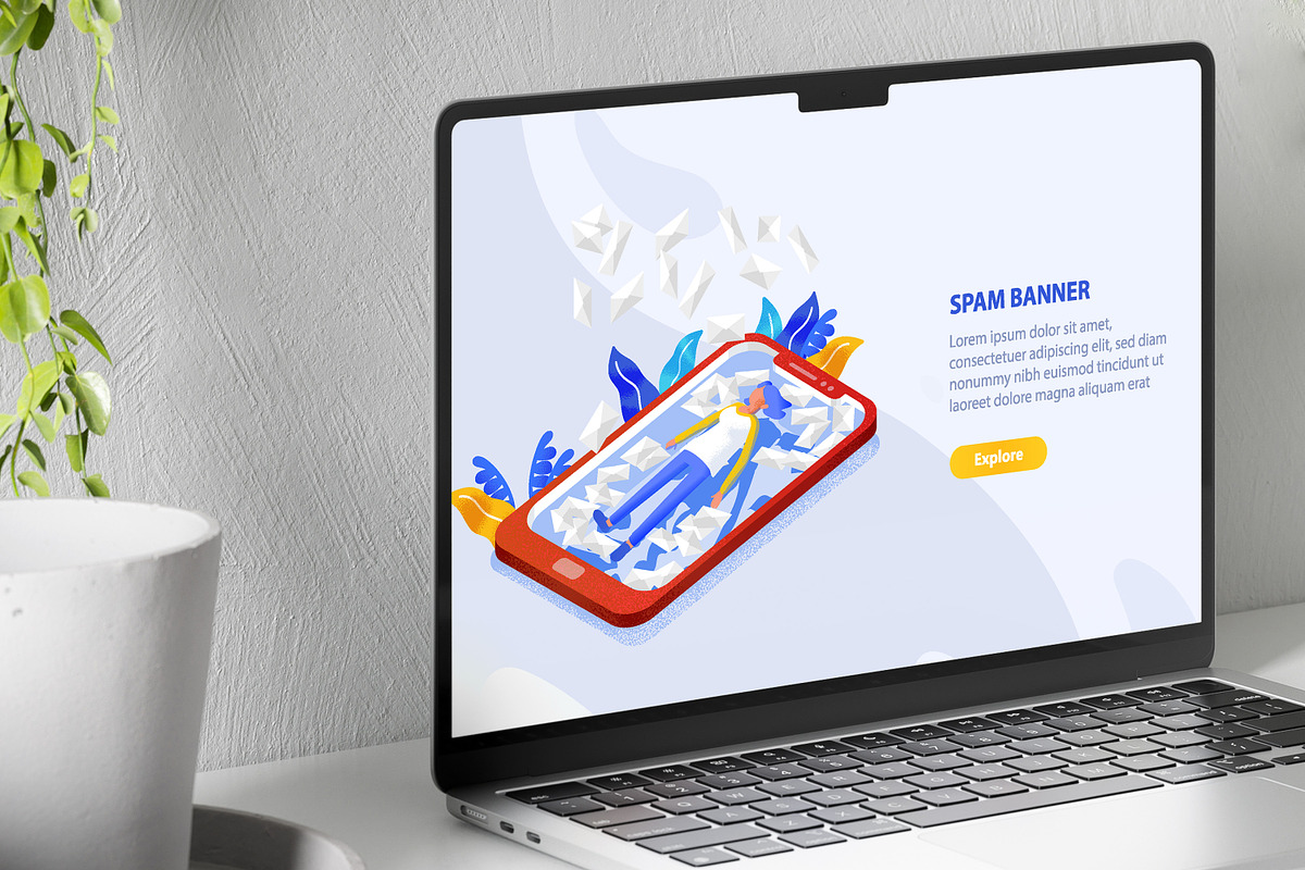 Spam concept, a Technology Illustration by Good Studio (Photo 3 of 3)