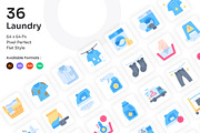Laundry Icons Set - Flat, an Icon by Kmg Design (Thumbnail 1 of 3)