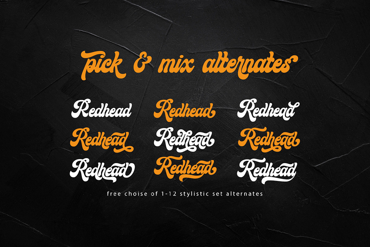 Ginchiest - Retro Bold Script, a Script Font by Ridha-38.lineart (Photo 11 of 14)