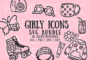 Girly Aesthetic Icons SVGs, a Decorative Illustration by HalieKStudio (Thumbnail 1 of 9)