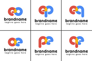 Letters eo oe ep pe eq qe Logo, a Branding & Logo Template by Pray Art Design Studio