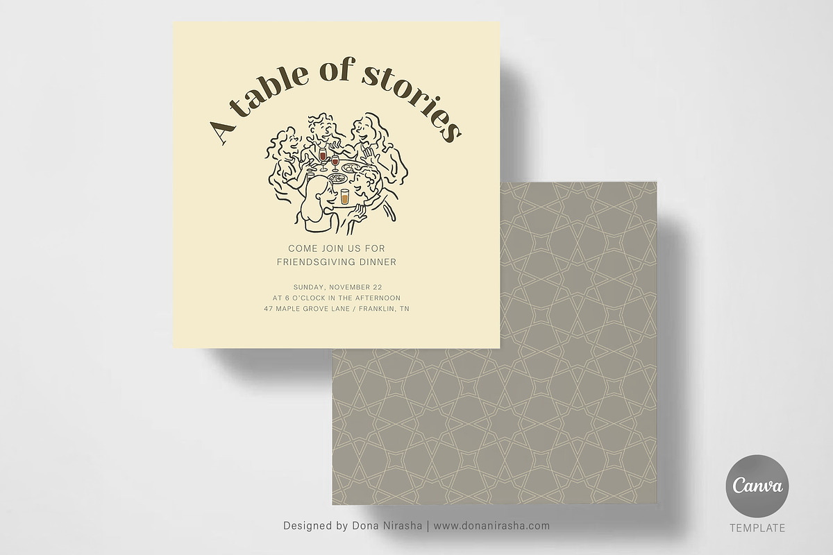 Friendsgiving Canva Invitation preview 3