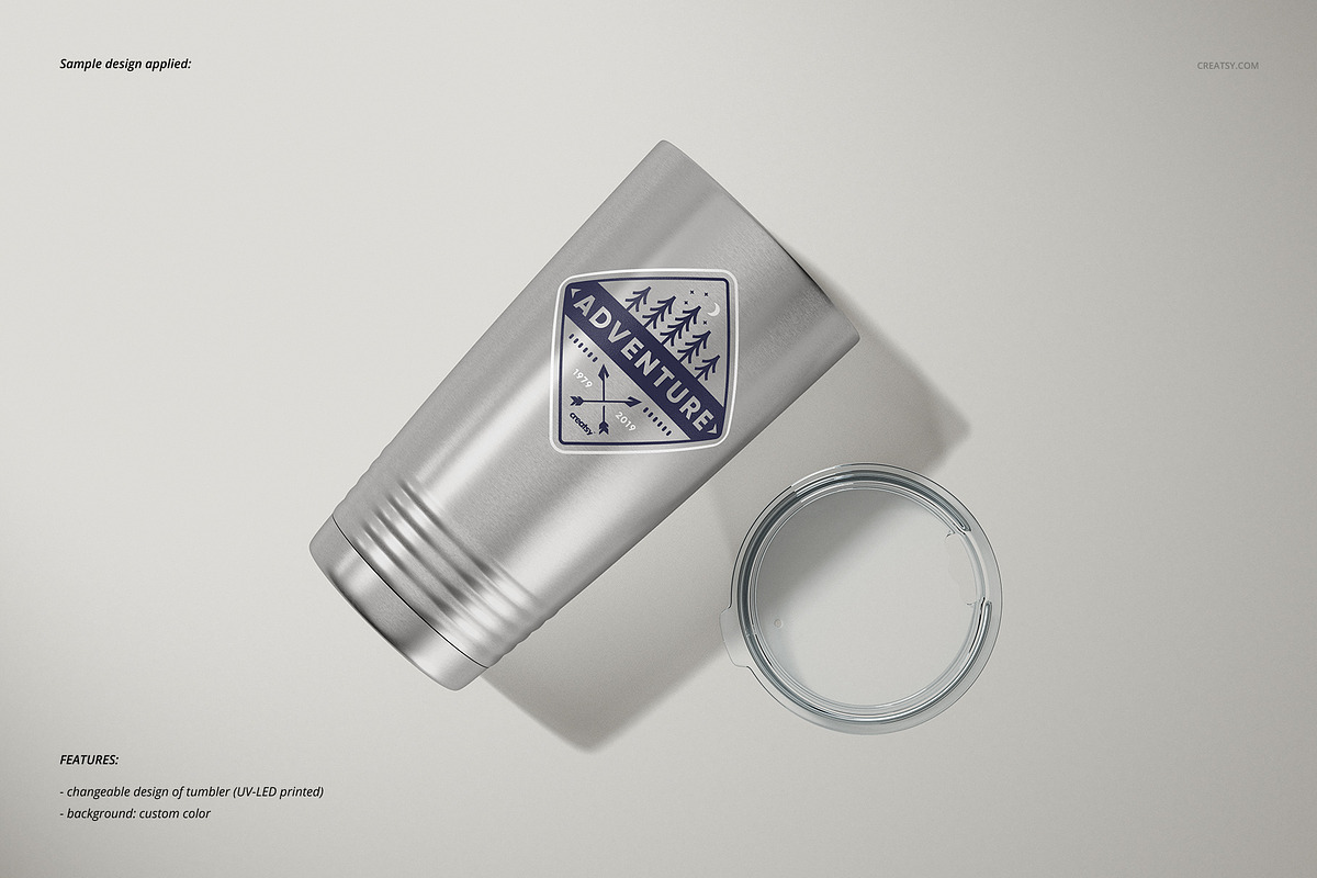 20oz Stainless Steel Tumbler Mockup, a Cups & Container Mockup by creatsy5 (Photo 11 of 17)