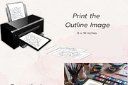 50 Christmas Coloring Pages Bundle, a Seasonal Illustration by Daffodil Dream Studio (Thumbnail 3 of 8)