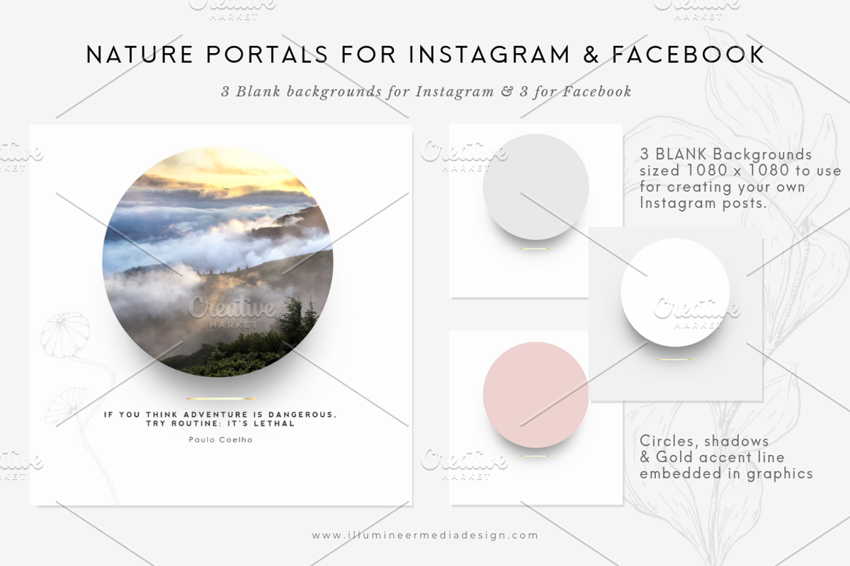 Nature Portals for Instagram & FB, a Social Media Template by Illumineer Media & Design (Photo 8 of 13)
