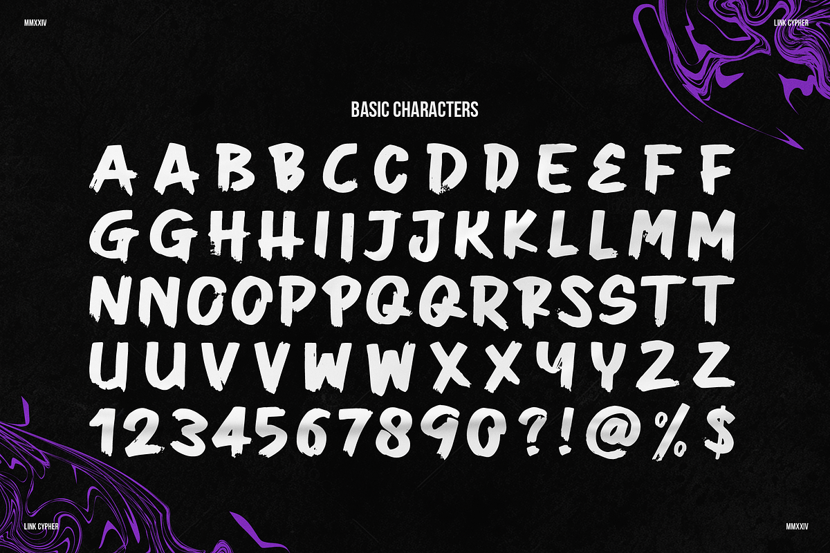 Link Cypher | All Caps Marker Font, a Handwritten Font by Denustudios (Photo 11 of 13)