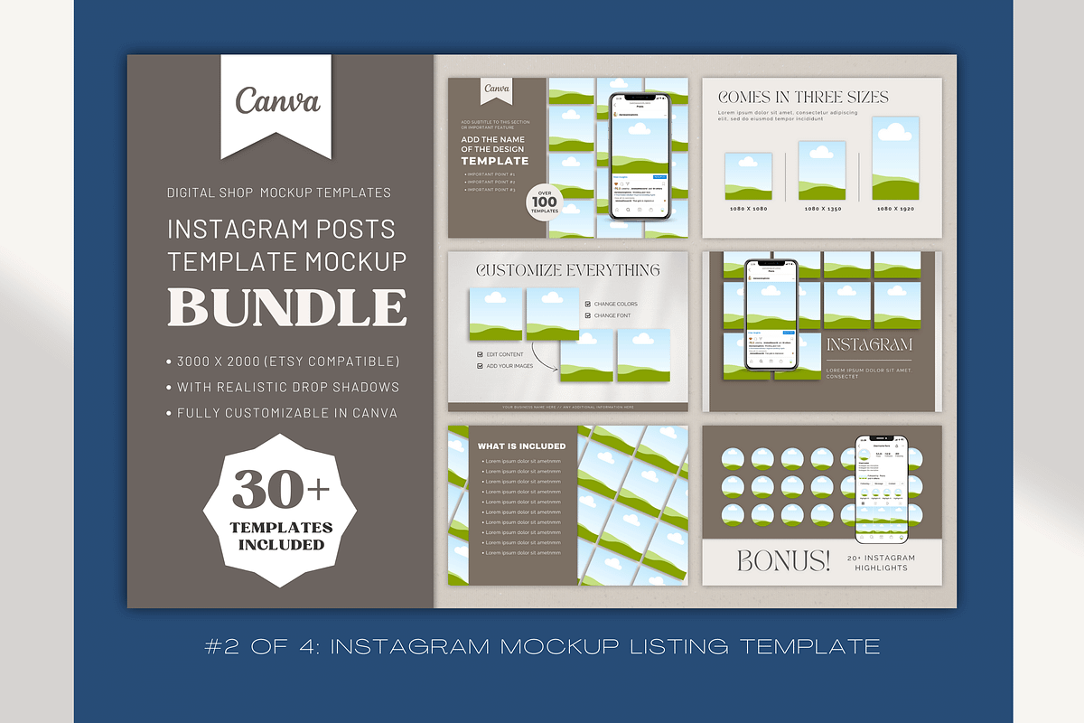 Etsy Listing Mockup | Canva Bundle, a Product Mockup by Designs by Darowan (Photo 3 of 10)