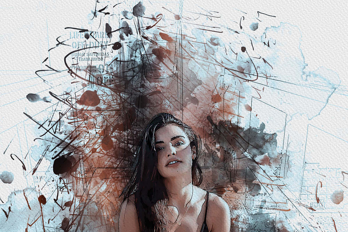 Ink & Watercolor Art PhotoshopAction, an Action Add-On by MRI STUDIO (Photo 4 of 11)
