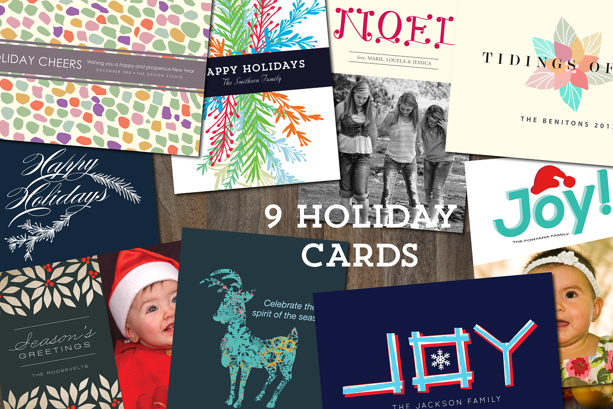 9 Holiday Cards (Black Friday Sale), a Card Template by aticnomar (Photo 2 of 5)