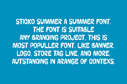 Sticko Summer Font, a Sans Serif Font by Iqsiart Studio (Thumbnail 5 of 9)