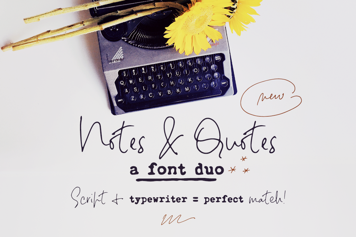 Notes And Quotes Font Duo, a Serif Font by Ana's Fonts (Photo 1 of 11)