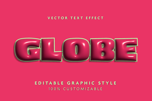 Glossy Inflated Bubble Text Effect preview 3