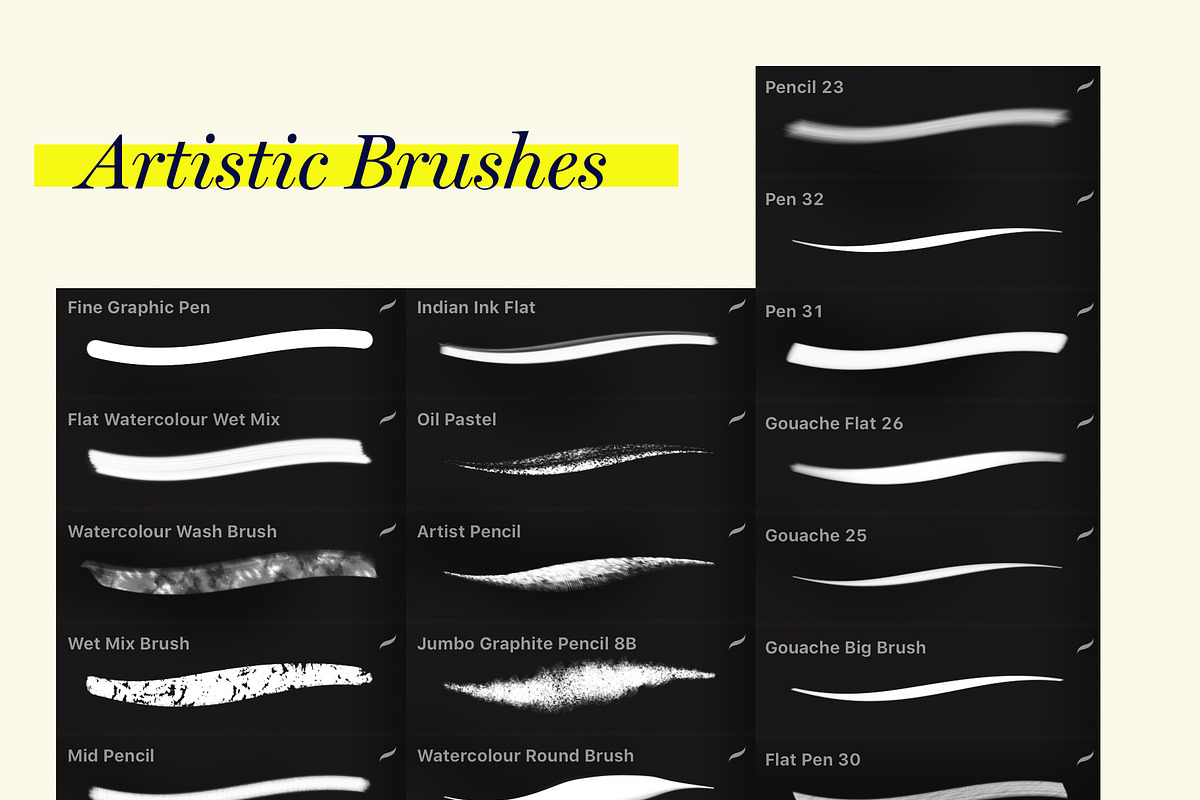 100 + Art Brushes for Procreate, a Brush Add-On by The_Brush_Shop