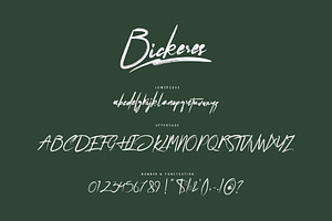 Bickeres Brush Font