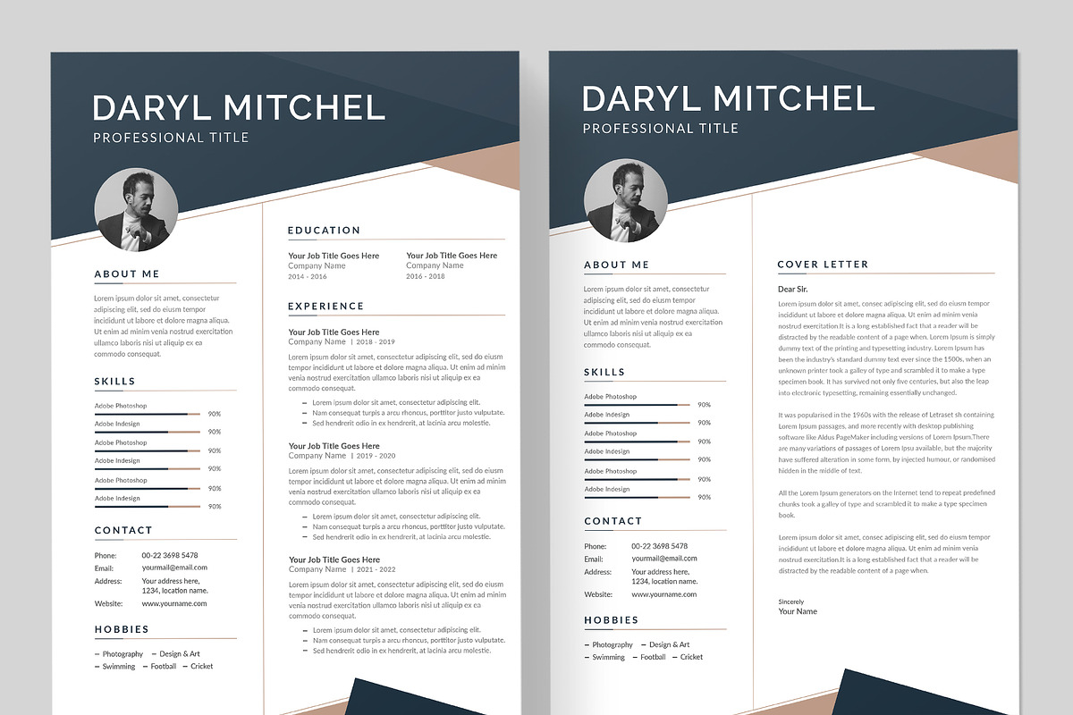 Minimal Resume Template | Word & PSD preview 2