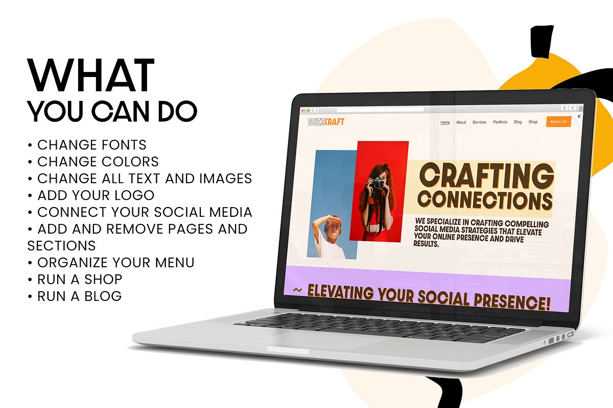 Website social media manager, a Squarespace Template by PATCHPO (Photo 4 of 8)