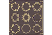 Vintage Big Set of Round Vector, a Decorative Illustration by FineArtStudio (Thumbnail 1 of 3)