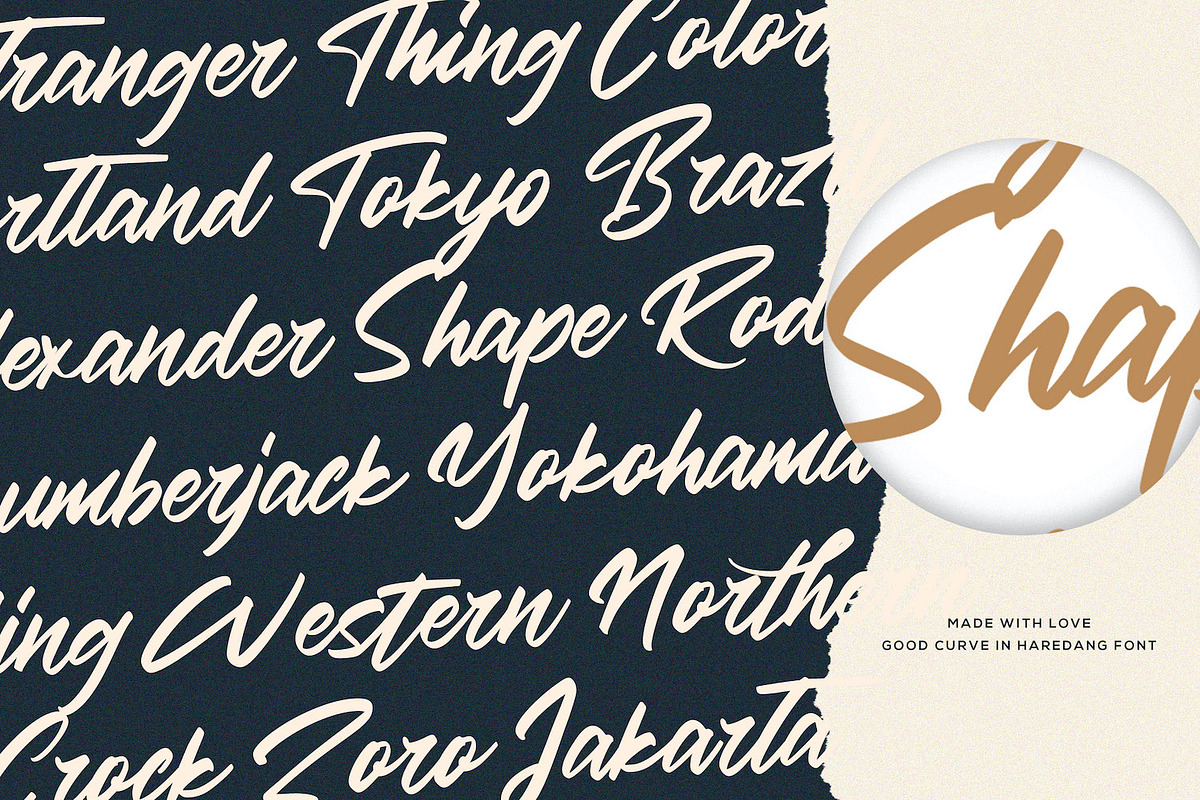 Haredang - Bold Script Font, a Script Font by StringLabs (Photo 9 of 15)