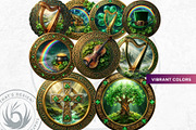 Saint Patrick Round Coaster Cliparts, a Decorative Illustration by ThatsDesignArt (Thumbnail 5 of 10)