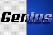 Genius 3D editable text effect, a Layer Style Add-On by Hello Muh (Thumbnail 2 of 2)