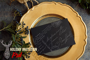 Mockup Holiday menu PSD