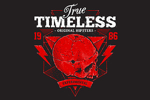 True Timeless Print With Skull