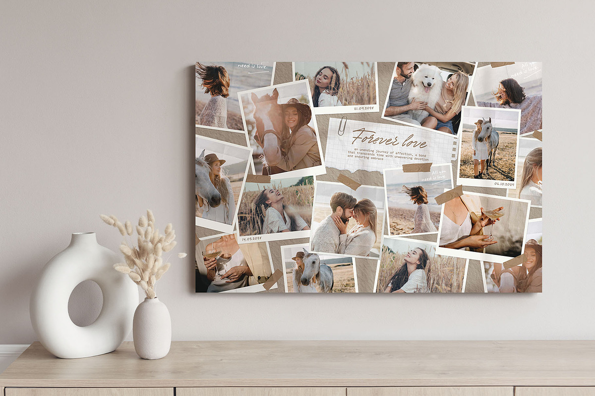 Polaroid Photo Collage Scrapbook, a Background Graphic by DesignerCandies (Photo 2 of 5)