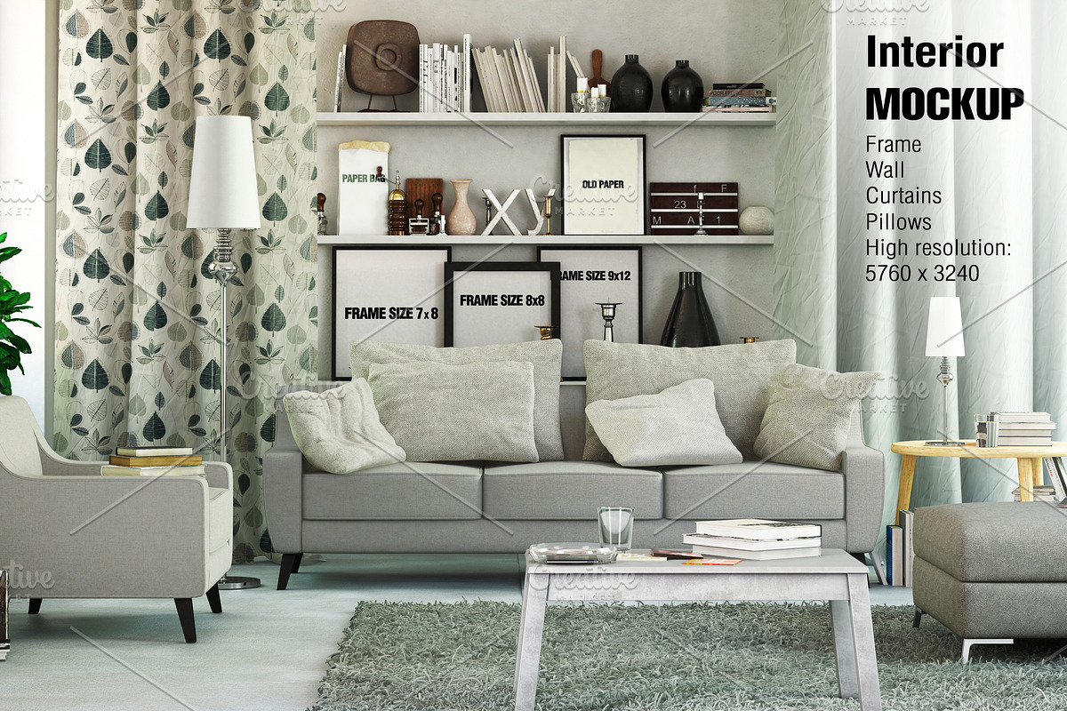 Interior Mock-up, a Product Mockup by IsometricWorld (Photo 1 of 4)