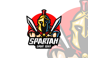 Spartan Mascot Logo Design., a Branding & Logo Template by VectorCraft