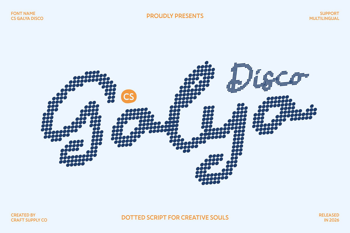 CS Galya Disco, a Script Font by Craft Supply Co. (Photo 1 of 8)