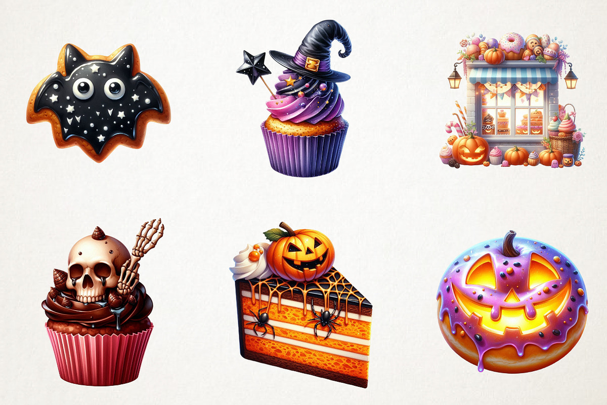 Halloween Spooky Bakery Clipart, an Illustration by RobertsArt (Photo 5 of 7)