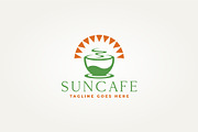 cup of coffee with sunshine logo, a Branding & Logo Template by Blazybone (Thumbnail 1 of 2)