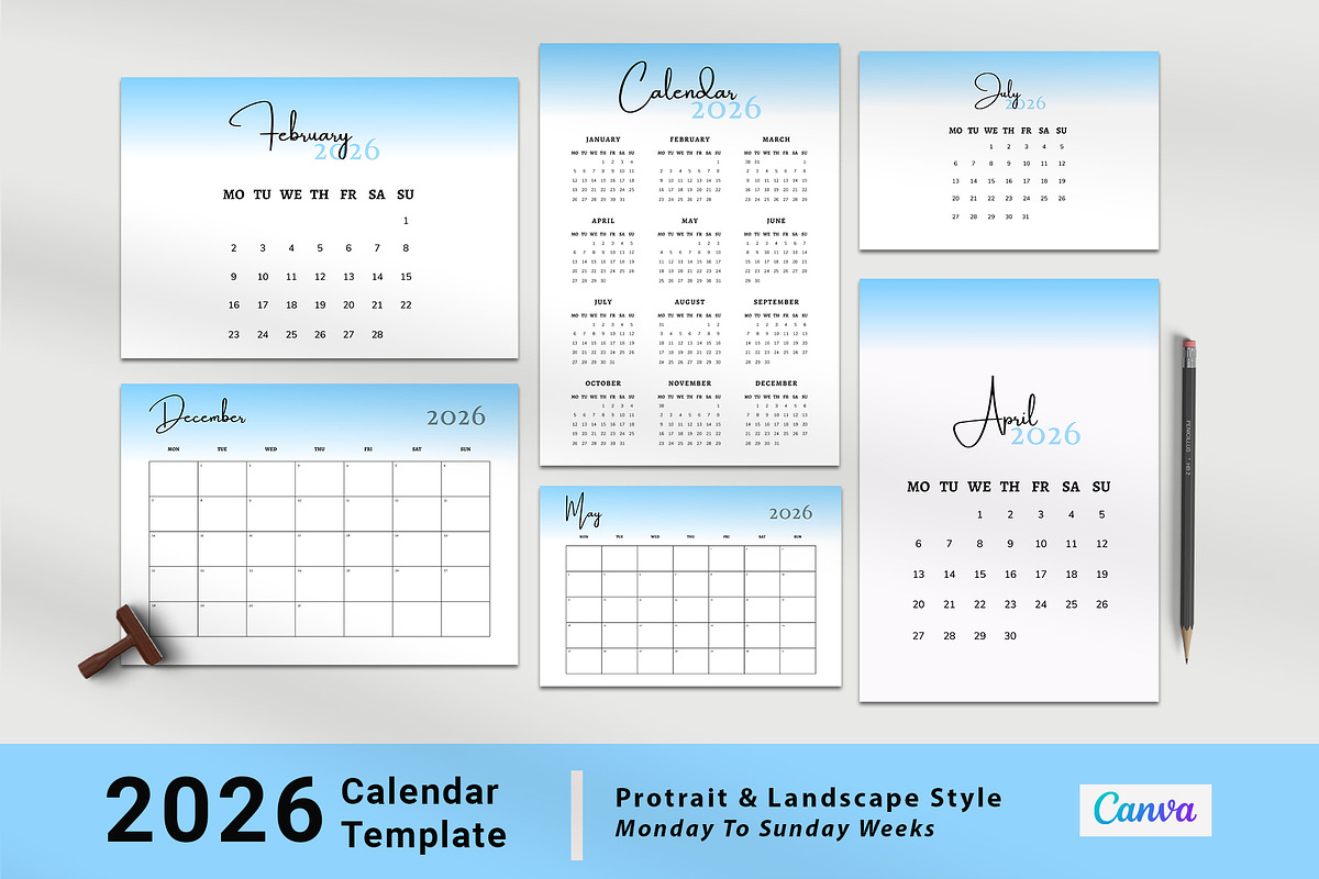 Calendar Template/Calendar 2026, a Stationery Template by Design Zone (Photo 1 of 7)