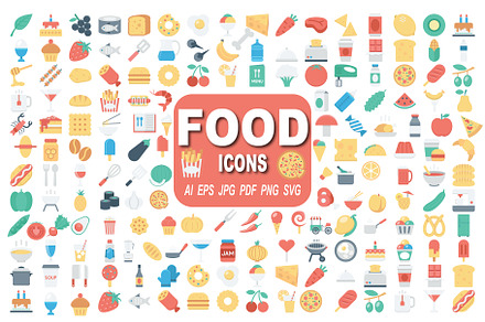 Delicious Food Icons Collection., an Icon by Vector Portal