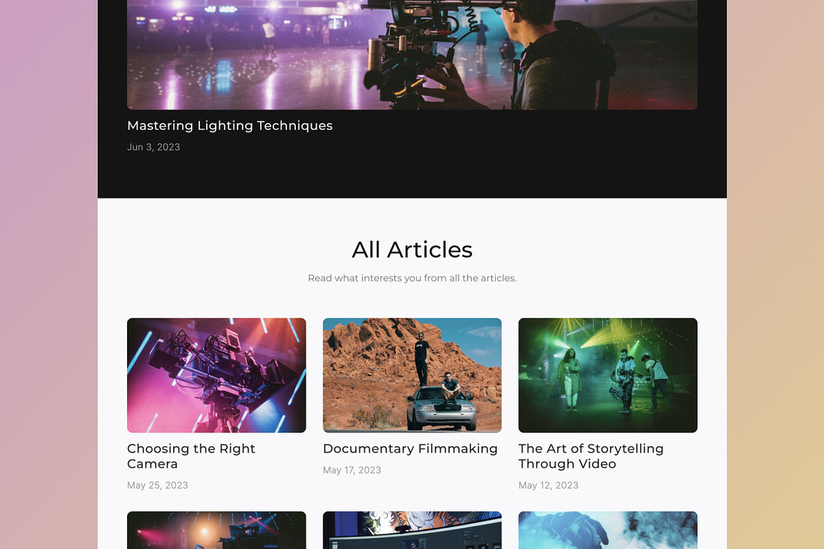 Glimmer - Framer Template for Video, a Templates & Theme by Madalinacristea (Photo 3 of 3)