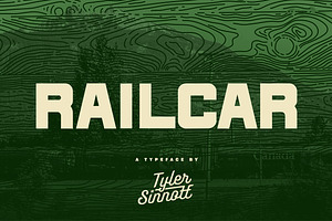 Railcar Display Typeface - %50 OFF