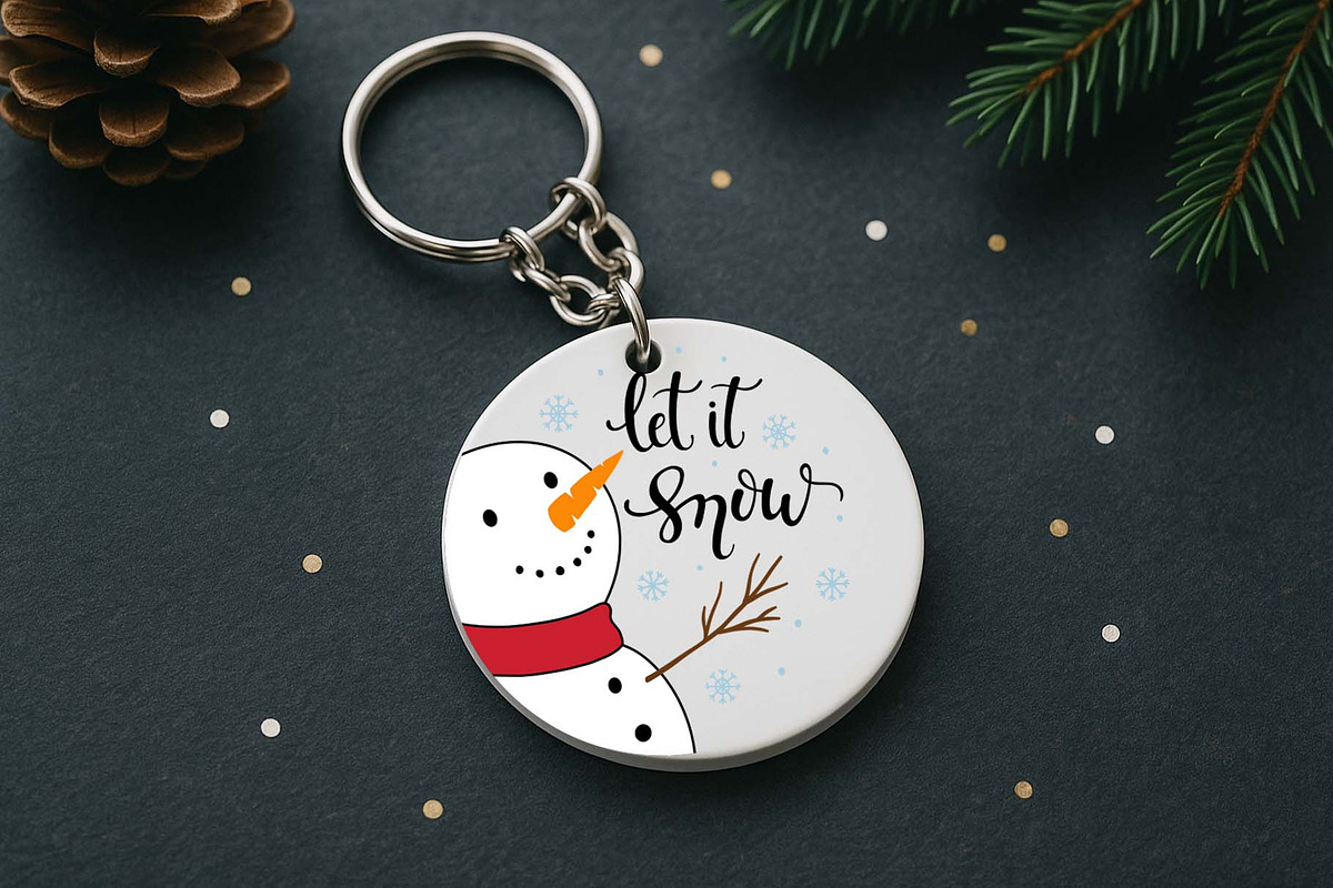 Let It Snow Snowman Design, a Decorative Illustration by Irina Ostapenko (Photo 3 of 3)