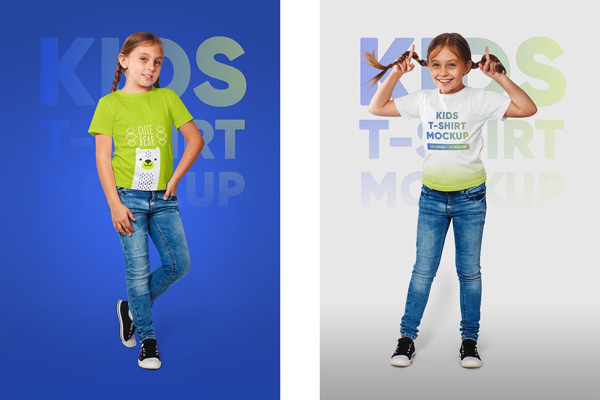 Mixed Kids T-Shirt PSD Mockups Vol5, a Shirt Mockup by Hi, Mock-Up! (Photo 12 of 15)
