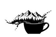 Mountain Coffee Cup Bundle, an Object Illustration by yasushie (Thumbnail 14 of 31)
