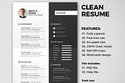 CLEAN RESUME 2, a Resume Template by graphicbox (Thumbnail 1 of 5)