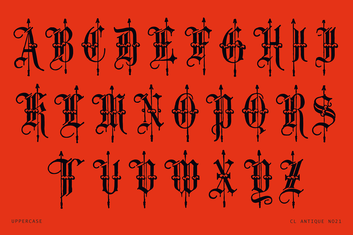 Ornate Vintage Gothic Display Font, a Blackletter Font by Century Library (Photo 3 of 5)