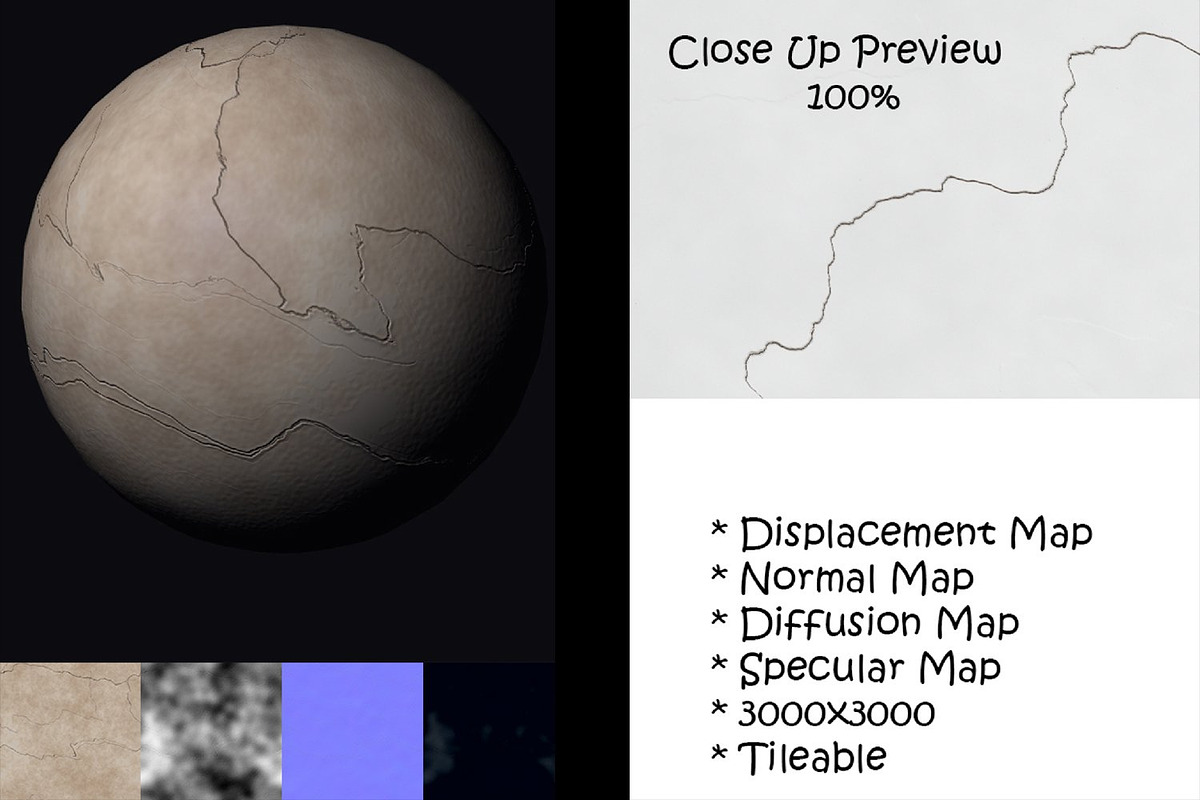 5 Ancient Bones Tileable Textures, a Textures & Material 3D Model by Kseniya-Omega (Photo 3 of 3)
