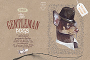GENTLEMAN DOGS SET, an Object Graphic by Alisa Mikibith Art (Thumbnail 3 of 10)