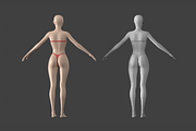 Stylized Female 01 A-Pose Base Mesh, a Characters & Person 3D Model by VK Studio (Thumbnail 6 of 27)