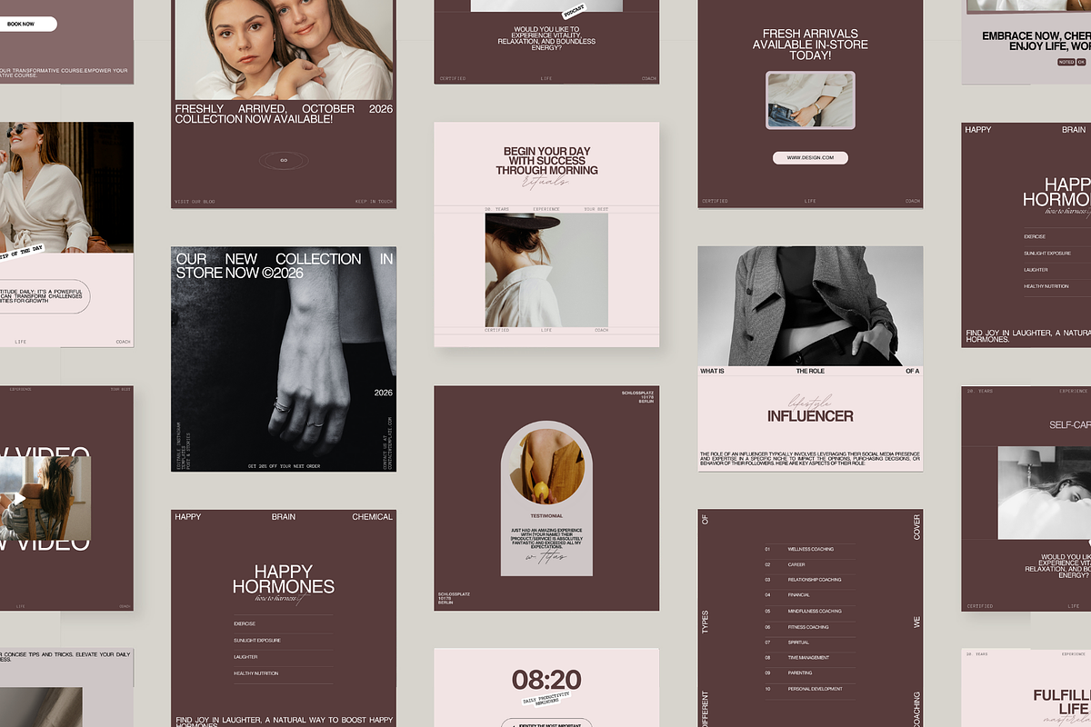 Social Media Canva Templates, a Social Media Template by Prapti Design