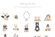 Watercolor Halloween Animal Clipart, an Illustration by Pati Paints (Thumbnail 2 of 8)