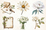 Watercolor Floral Clipart, an Illustration by DreamCafeArt (Thumbnail 3 of 8)
